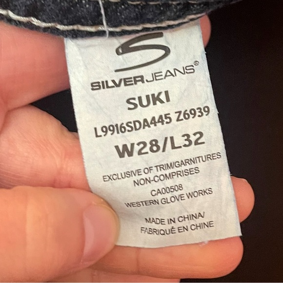 Silver Jeans Suki Bootcut Stretch Denim Women’s Size 28x32 Dark Blue - Picture 8 of 12